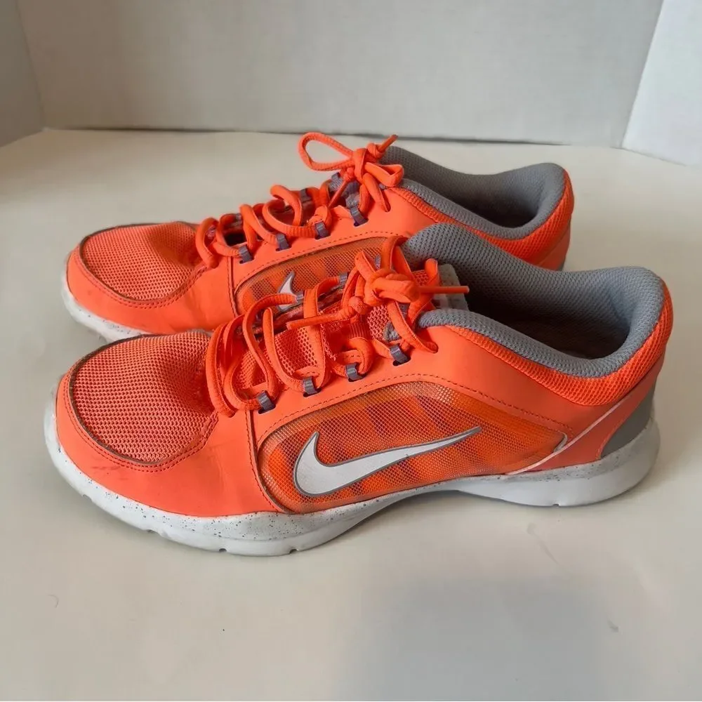 Nike Wimens Flex Trainer 4‎ Orange Running Shoes Sneakers Size 8.5